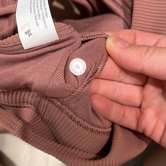 Lululemon Energy Bra Long Line Ribbed Spiced Chai Size 8 NWT - Picture 5 of 5